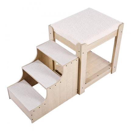 VEVOR stapelbed huisdieren raamzit hond trap slaapbank 120x50x65cm