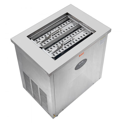 VEVOR Commerciële ijsmachine, 2 vormenset - 52-delige ijsmachine voor het maken van ijslolly's, roestvrijstalen ijslolly's, ijslollymaker voor bars, cafés, melktheewinkels