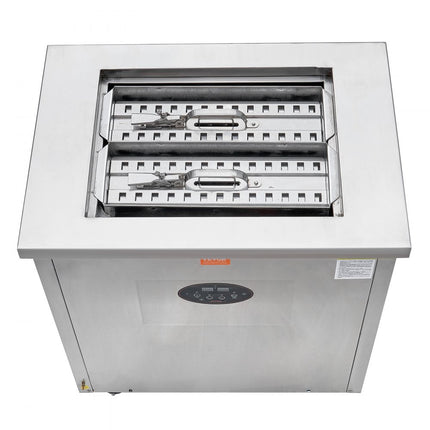 VEVOR Commerciële ijsmachine, 2 vormenset - 52-delige ijsmachine voor het maken van ijslolly's, roestvrijstalen ijslolly's, ijslollymaker voor bars, cafés, melktheewinkels