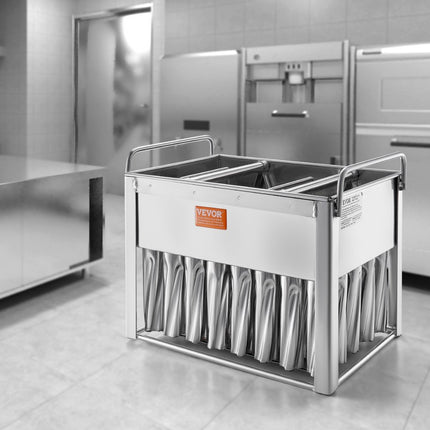 VEVOR Commerciële ijslollyvormen, 40 stuks cilindrische ijslollyvormen, roestvrijstalen ijsmachine-vormhouder met 50 ijsstokjes en zakken (enkele vormset - 40 stuks)