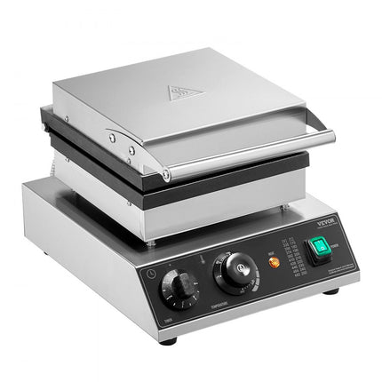 VEVOR Commerciële Wafelijzer Rechthoek Wafelbakker Machine 2kW 2 Wafels