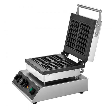VEVOR Commerciële Wafelijzer Rechthoek Wafelbakker Machine 2kW 2 Wafels