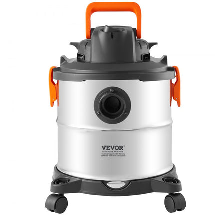 VEVOR nat-droogzuiger industriële stofzuiger 20L 6HP met sproeiers zilver