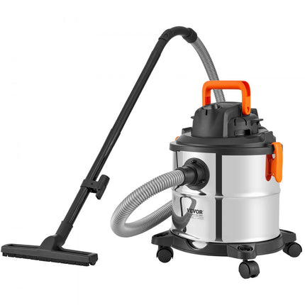 VEVOR nat-droogzuiger industriële stofzuiger 20L 6HP met sproeiers zilver