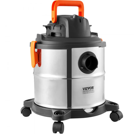 VEVOR nat-droogzuiger industriële stofzuiger 20L 6HP met sproeiers zilver