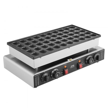 VEVOR Mini Pannenkoekenmachine Nederlandse Pannenkoekenmaker 50 stuks RVS 1700W