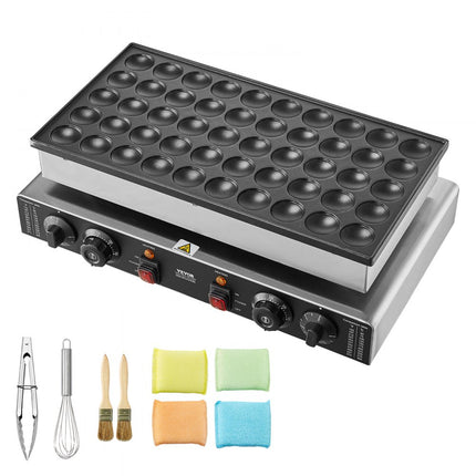 VEVOR Mini Pannenkoekenmachine Nederlandse Pannenkoekenmaker 50 stuks RVS 1700W