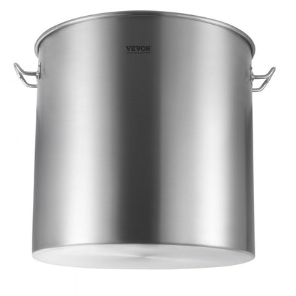 VEVOR Soeppan Sauspan 94,6L Roestvrijstalen Kooksausmand Deksel