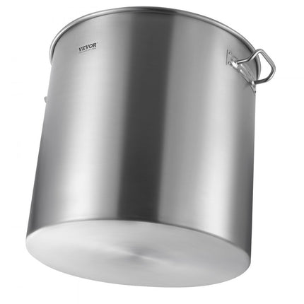 VEVOR Soeppan Sauspan 94,6L Roestvrijstalen Kooksausmand Deksel