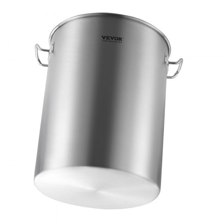 VEVOR Soeppan Sauspan 34L Roestvrijstalen Kooksausmand Deksel