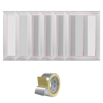 VEVOR 6 stuks aluminium schermframe zeefdrukpers 10" x 14", zeefdrukmachine-accessoires 110 mesh, zuurbestendig en niet-vervormbaar voor kussensloop, stof, papier, kopieerpapier, enz.