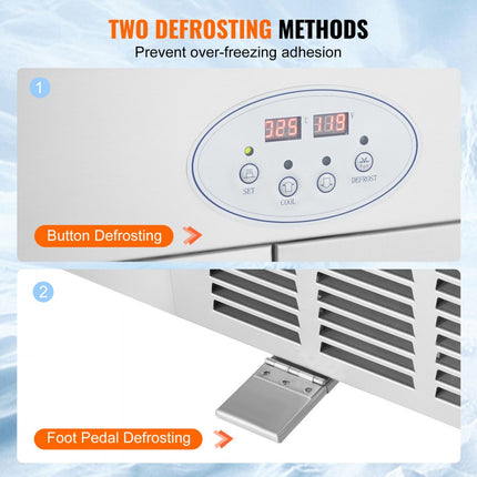 VEVOR oprolbare machine voor gebakken ijsbroodjes, 2 stuks 45 x 45 cm vierkante pannen voor het frituren van ijs, commerciële ijsmachine met compressor en 4 schrapers, voor ijs, bevroren yoghurt