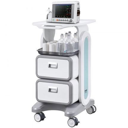 VEVOR 3-laags laboratoriumwagen, medicijnwagen, serveerwagen, transportwagen, 2 laden