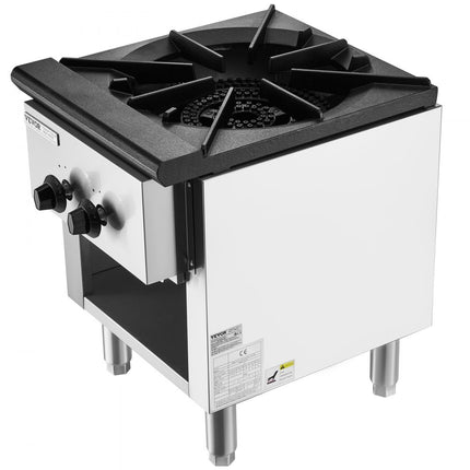 VEVOR Commercieel gasfornuis 1 brander aanrecht kookplaat keuken propaanfornuis
