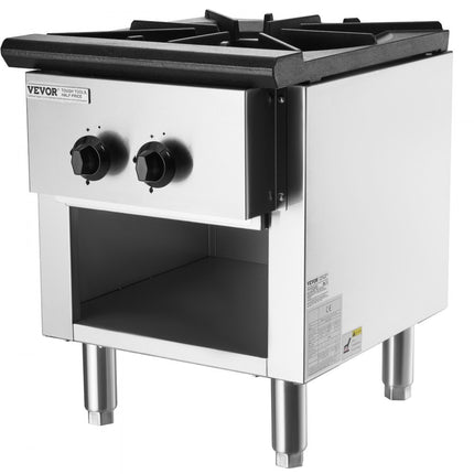 VEVOR Commercieel gasfornuis 1 brander aanrecht kookplaat keuken propaanfornuis