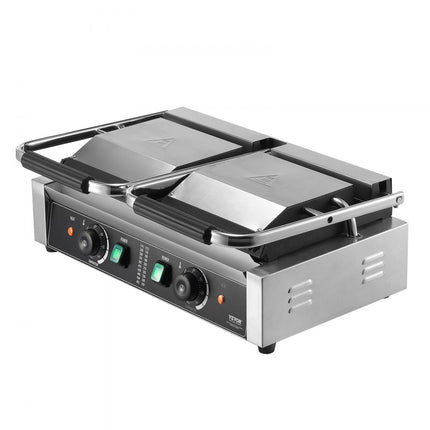 VEVOR Commerciële Panini Grill Dubbele Plaat Sandwichmaker Plaat 485x230mm