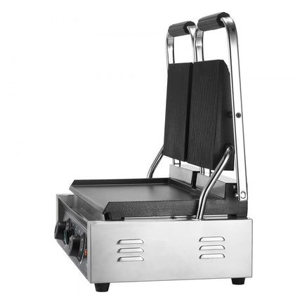 VEVOR Commerciële Panini Press Grill Elektrische Sandwichmaker Plaat 485x230mm