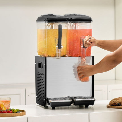 VEVOR Commerciële Drankdispenser 12Lx2 Dispenser Koude Sappen IJsdranken