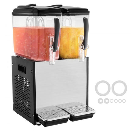 VEVOR Commerciële Drankdispenser 12Lx2 Dispenser Koude Sappen IJsdranken
