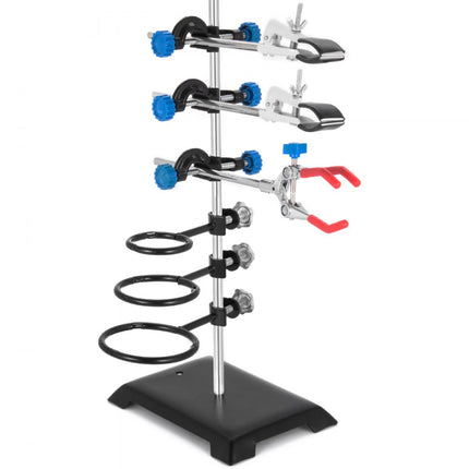VEVOR 60cm Chemie Lab Stand Ondersteuning Klem Fles Condensor Clip Filtratie Ondersteuning Ring Bevestiging