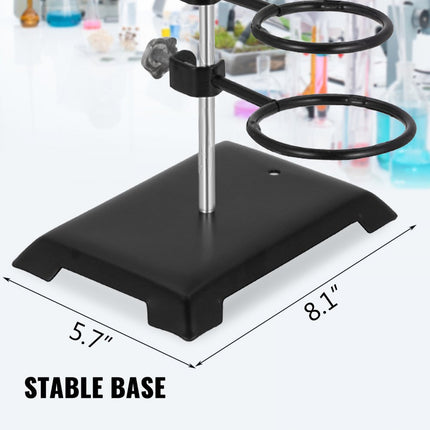 VEVOR 60cm Chemie Lab Stand Ondersteuning Klem Fles Condensor Clip Filtratie Ondersteuning Ring Bevestiging