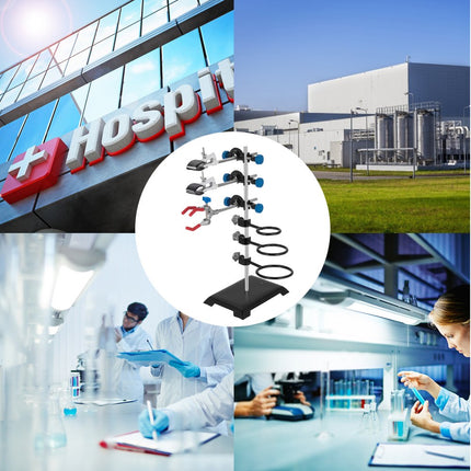 VEVOR 60cm Chemie Lab Stand Ondersteuning Klem Fles Condensor Clip Filtratie Ondersteuning Ring Bevestiging