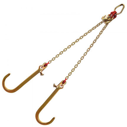 VEVOR J-haakketting, 3mx8mm hoofdstelsleepketting, G80 hoofdsteltransportketting, ketting van gelegeerd staal met 2 G70 J-haken, 4200kg vrachtwagentrekhaken, J-haaksleepriemen 2 stuks