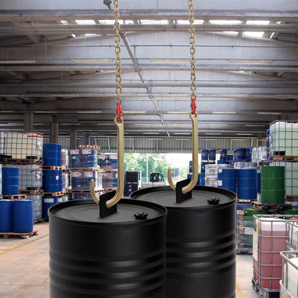 VEVOR J-haakketting, 38x15cm hoofdstelsleepketting, G80 hoofdsteltransportketting, ketting van gelegeerd staal met 2 G70 J-haken, 4200kg vrachtwagentrekhaken, J-haaksleepriemen 2 stuks