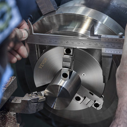 VEVOR klauwplaat K11-250 250 mm drieklauwplaat HT300 materiaal 3-klauwplaat klembereik 6-250 mm 3-klauw, 20Cr, ≥53HRC φ80 mm boorhouder draaibank zelfcentrerend