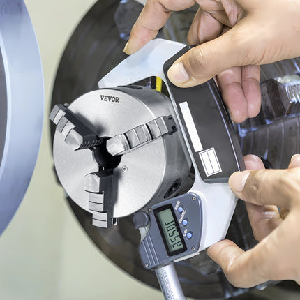 VEVOR klauwplaat K11-125 125 mm drieklauwplaat HT300 materiaal 3-klauwplaat klembereik 2-125 mm 3-klauwplaat, 20Cr, ≥53HRC φ30 mm boorhouder draaibank zelfcentrerend