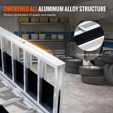 VEVOR auto-oprit opklapbare oprit aluminium opritten laadbrug triple 680kg lossen