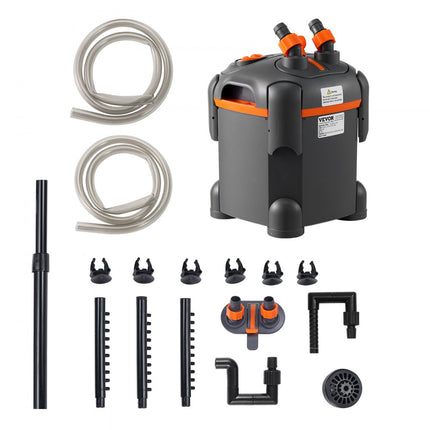 VEVOR Aquariumfilter 172GPH, potfilter 30 gallon, ultrastil intern aquariumfilter met UV-bescherming, multifunctioneel dompelbaar krachtfilter voor aquaria, 8W