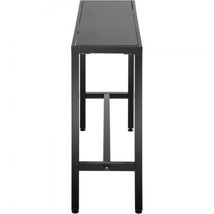 VEVOR buitenbartafel 118 x 38 x 98 cm smal caféstation met rechthoekige hoogte stabiel metalen frame hoge toonbank met verstelbare poten voor terras balkon eetkamer bistro tuin