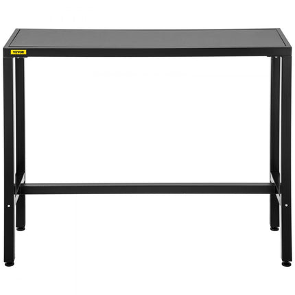 VEVOR buitenbartafel 118 x 38 x 98 cm smal caféstation met rechthoekige hoogte stabiel metalen frame hoge toonbank met verstelbare poten voor terras balkon eetkamer bistro tuin
