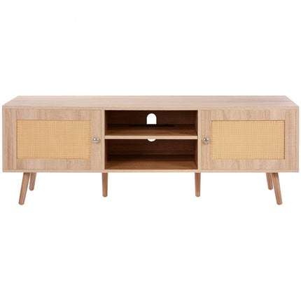 VEVOR Rotan TV-meubel 165cm TV Boho TV-meubel TV-meubel eiken