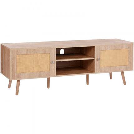 VEVOR Rotan TV-meubel 165cm TV Boho TV-meubel TV-meubel eiken