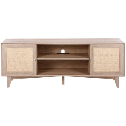 VEVOR Rotan TV-meubel 191cm TV Boho TV-meubel TV-meubel eiken