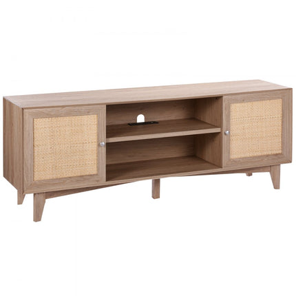 VEVOR Rotan TV-meubel 191cm TV Boho TV-meubel TV-meubel eiken