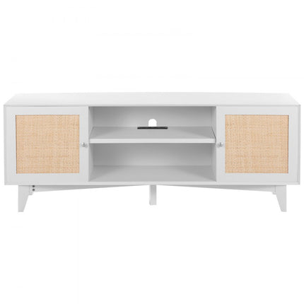 VEVOR Rotan TV-meubel 191 cm TV Boho TV-meubel Witte TV-kast