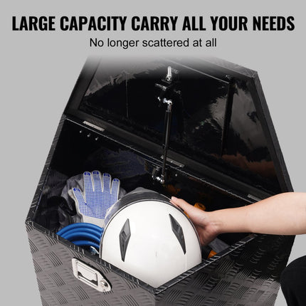 VEVOR Trailer Tong Box Trailer Box Gereedschapskist 990 x 419 x 305 mm, Aluminium Trailer Box Opslag met Slot & Sleutels, Trailer Tong Gereedschapskist voor Camper etc.