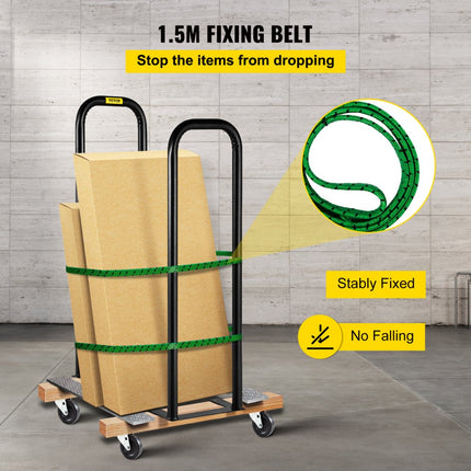 VEVOR Dolly-converter 33 cm breed x 97 cm hoogte Stalen convertorarmen Capaciteit van 137 kg Transportkar Paneel Dolly-hanteringsapparatuur