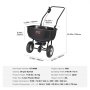 VEVOR strooier 20L zaadstrooier 885x485x750mm kunstmeststrooier 0-3m strooibreedte centrifugaalstrooier 27kg draagvermogen handstrooier handstrooier Q235 frame zoutstrooier met kunststof wielen