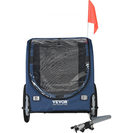 VEVOR hondenkar 45 kg fietskar koolstofstaal + 600D Oxford stof + PP opvouwbaar 1440 x 725 x 845 mm als aanhanger ingeklapt maat 810 x 570 x 195 mm hondenbuggy joggerkar blauw