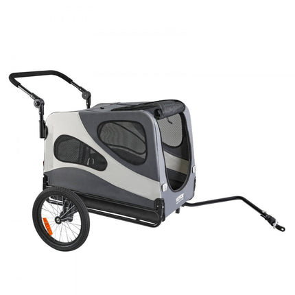 VEVOR hondenfietskar, draagvermogen tot 45 kg, 2 in 1 fietsendrager voor kinderwagen, eenvoudig opvouwbaar wagenframe met snelontgrendelingswielen, universele fietskoppeling, reflecterend