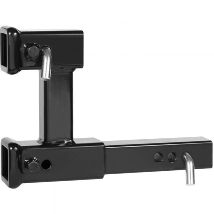 VEVOR dubbele trekhaakverlenging voor 5,08 cm trekhaakontvanger trekhaakadapterverlenging tot 25,4 cm verstelbare lengte 1,81T trekhaakpennen schroefmoerset