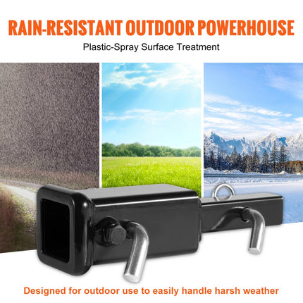 VEVOR trekhaakverlenging, 1-1/4" naar 2" ontvangerkoppelingsadapter, 6" verlenglengte, trekvermogen van 1,81 ton, trekpennen, clips, bouten en moeren inbegrepen