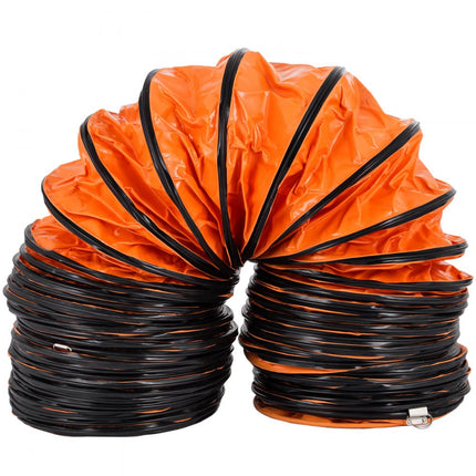 VEVOR Pvc flexibele kanalen 32FT/9,8m fit ventilator 12 Inch Draagbaar Snel Oranje