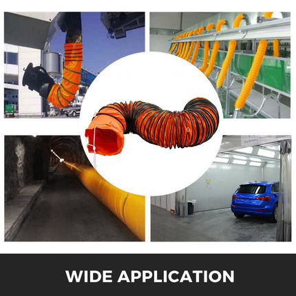 VEVOR PVC Flexibele Kanaalslang 7,6 M/25 FT voor 250 MM Diameter Afzuigventilator