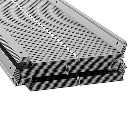 VEVOR Gootbeschermer 152 mm breedte aluminium bladfilter DIY dakgootafdekking 26 stuks 264 cm totale lengte 4 mm gatdiameter en 0,5 mm dik Raptor gootbeschermer