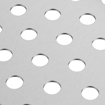 VEVOR Gootbeschermer 152 mm breedte aluminium bladfilter DIY dakgootafdekking 52 stuks 528 cm totale lengte 4 mm gatdiameter en 0,5 mm dik Raptor gootbeschermer